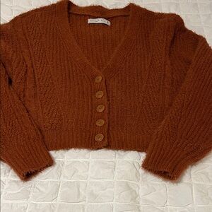 Abercrombie & Fitch Rust Button-Up Cardigan